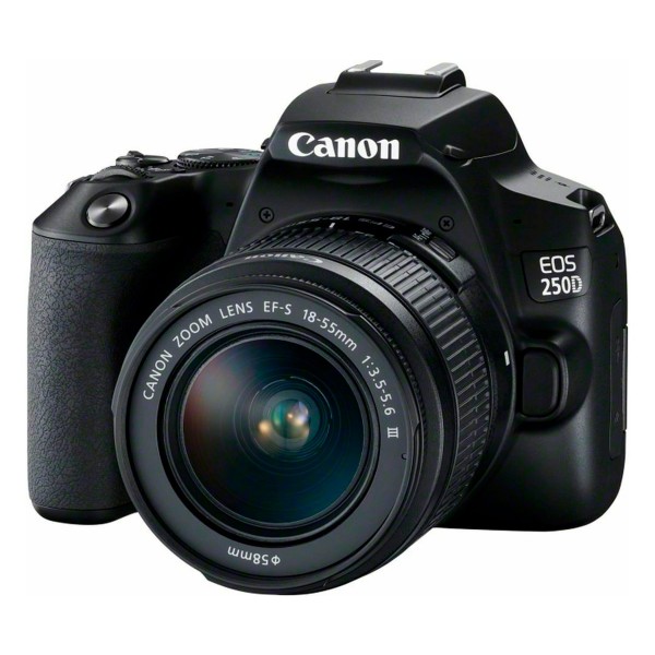 Canon eos 250d + objetivo zoom ef-s18-55mm f/3.5-5.6 iii / cámara reflex digital